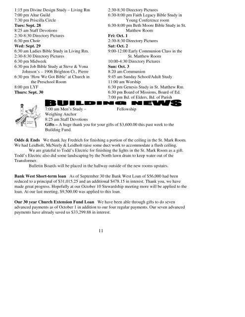 September 26, 2010 Bulletin (.pdf) - Faith Lutheran Church