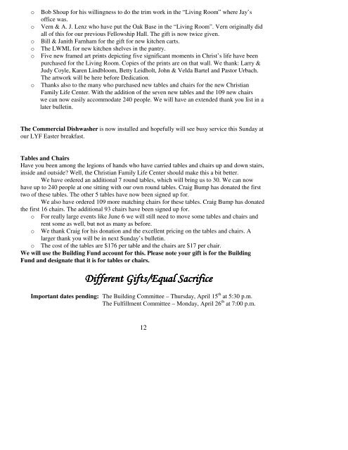 April 4, 2010 Bulletin for Easter Sunday (.pdf) - Faith Evangelical ...