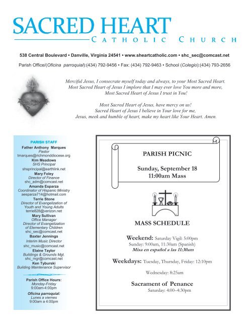 SACRED HEART - Faithwebsites