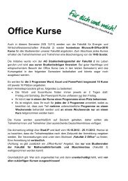 Office Kurse - TU Clausthal