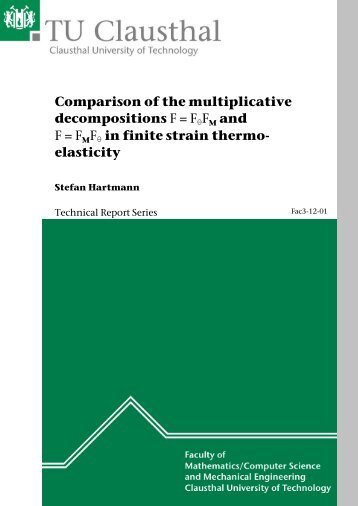 Comparison of the multiplicative decompositions F ... - TU Clausthal