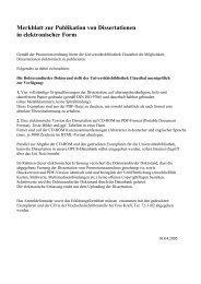 Merkblatt zur Publikation von Dissertationen in elektronischer Form