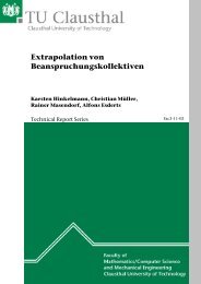 Extrapolation von Beanspruchungskollektiven - TU Clausthal