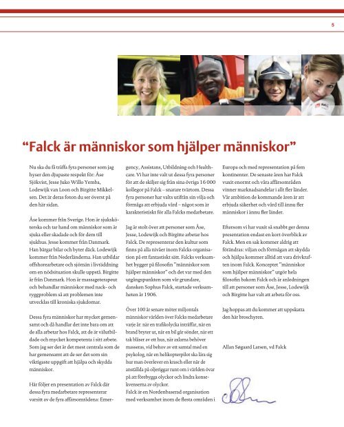 Joakim Jansson, Falck assistance Sweden