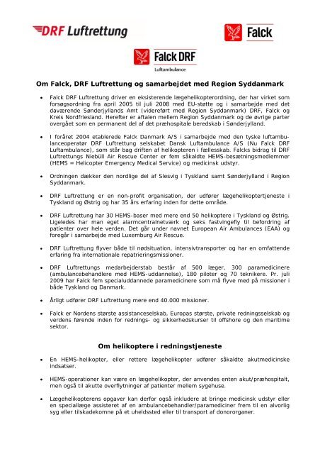 The Board of Directors of Dansk Luftambulance A/S - Falck
