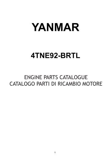 Lista parti di ricambio motore Yanmar 4TNE92 - Falconlift