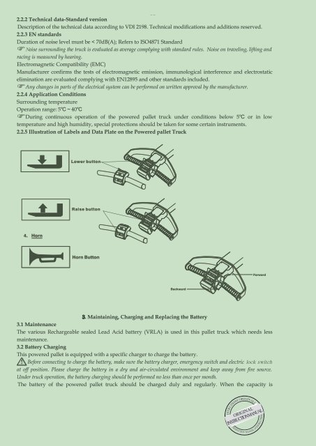 manuale d' uso e manutenzione e lista parti di ricambio - Falconlift