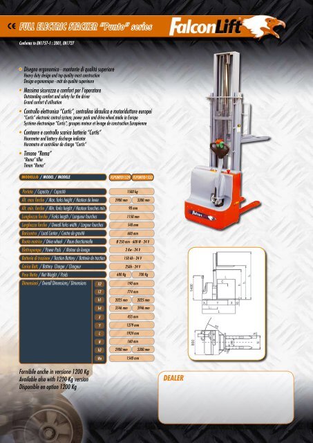 Scarica scheda pdf - Falconlift