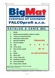 Ceník BigMat 2013 - Falco profi