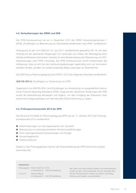 IFRS-UPDATE 2012/2013 - FALK & CO