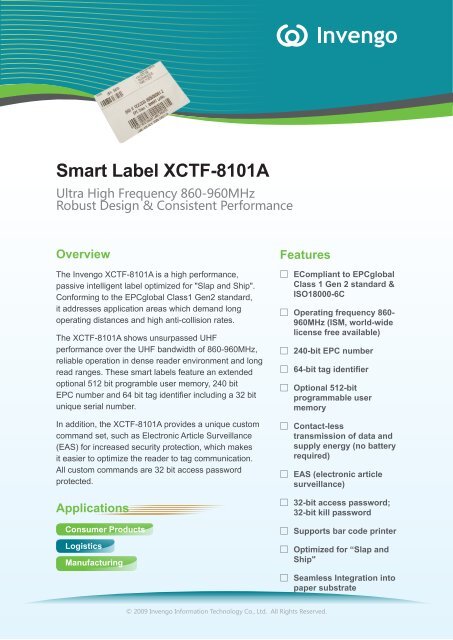 Smart Label XCTF-8101A - Falken Secure Networks