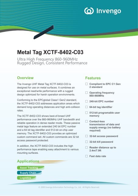 Metal Tag XCTF-8402-C03 - Ankaref