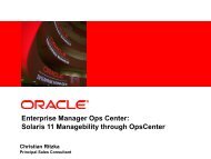 Enterprise Manager Ops Center: Solaris 11 ... - AS-SYSTEME