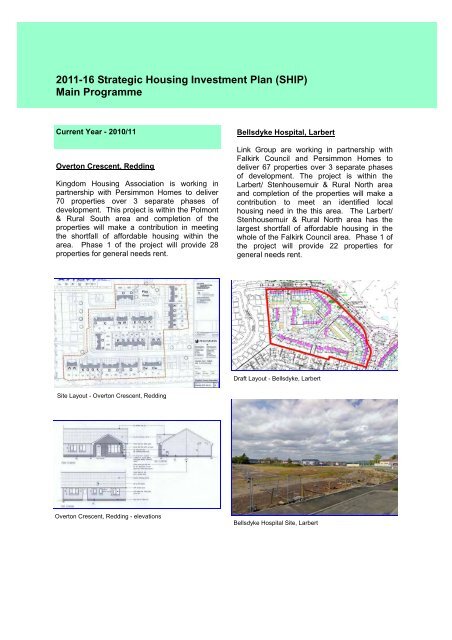 Strategic Housing Investment Plan 2010 - Falkirk Council