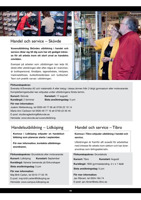 Yrkesutbildning i Skaraborg 2009 - Falköpings kommun