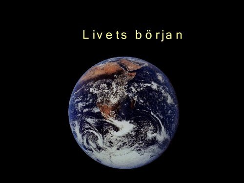 Livets början