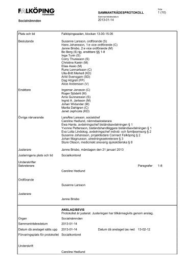 Protokoll SN 2013-01-14.pdf - Falköpings kommun