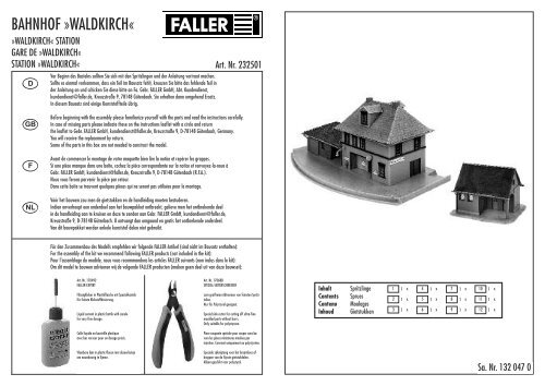 232501 Anleitung - Faller