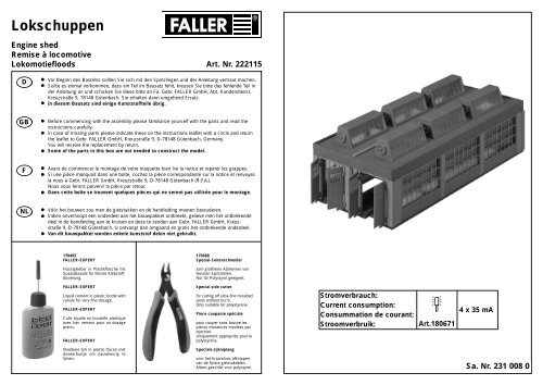 222115 Anleitung Lokschuppen - Faller