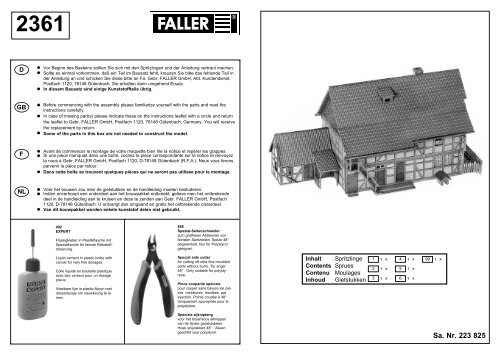232361 Anleitung - Faller