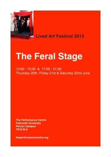 The Feral Stage - University College Falmouth