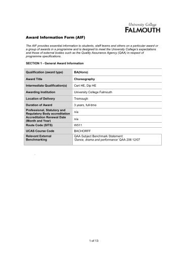 Confidential Application - University College Falmouth