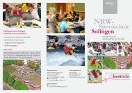 NRW-Sportschule Solingen Aufnahme in eine Sportklasse