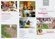 NRW-Sportschule Solingen Aufnahme in eine Sportklasse