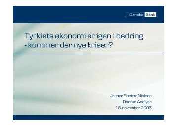 Tyrkiets økonomi er igen i bedring - kommer der nye kriser? - FALS