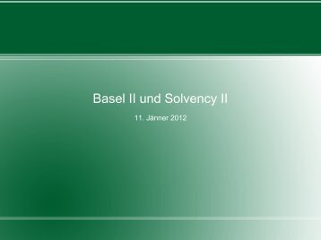 Basel II und Solvency II