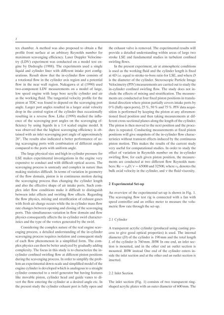 Experimental and Numerical Study of Swirling ... - Solid Mechanics