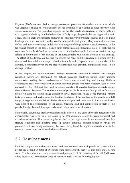 Residual Strength and Fatigue Lifetime of ... - Solid Mechanics