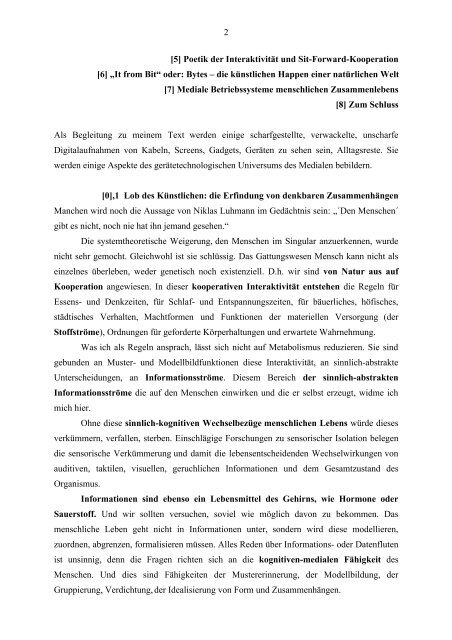 Manfred Faßler, Prof. Dr. habil Vortrag (in Auszügen ... - FAMe