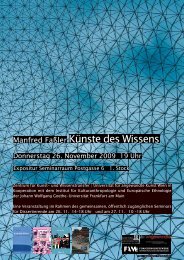 Künste des Wissens - FAMe