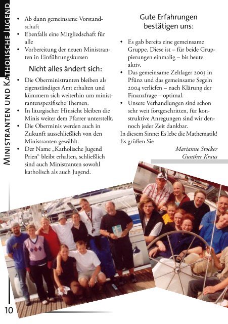 Pfarrbrief Herbst 2004 Neu Anfangen - Zuhause @ Familie Ganter