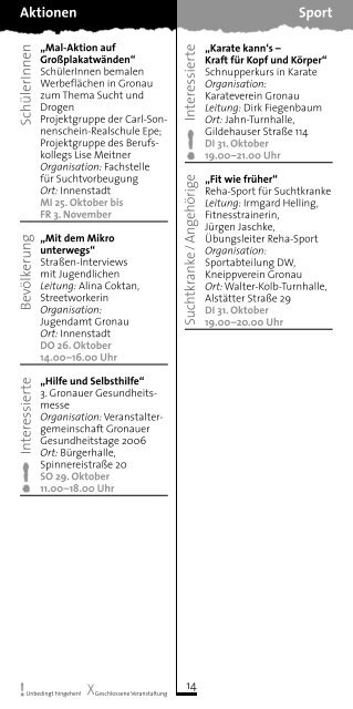 Programm - Familie in Gronau