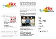 aktueller Flyer vom Bündnis für Familien - Familie in Gronau