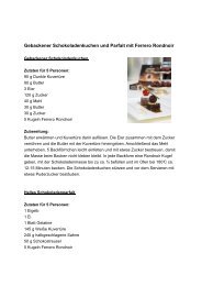 Gebackener Schokoladenkuchen und Parfait mit Ferrero Rondnoir