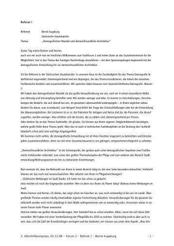 Referat I Referent Bernd Augsburg Sächsische Staatskanzlei Thema ...