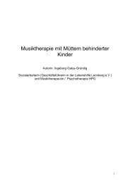 Musiktherapie mit Müttern behinderter Kinder - Familien besonderer ...