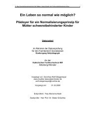 Ein Leben so normal wie möglich? - Familien besonderer Kinder