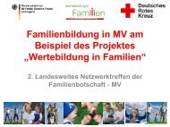 Werte erlebbar machen - Familienbotschaft MV