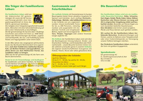 Flyer mit allen Informationen