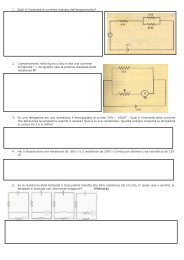 recupero classi seconde - Lezioni di fisica per gli allievi del Bovara