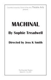 MACHINAL - Columbia Stages