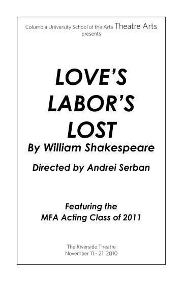 LOVE'S LABOR'S LOST - Columbia Stages