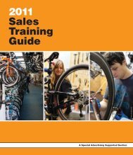 2011 Sales Training Guide - Bicycle Retailer and Industry News