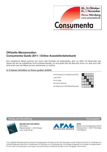 Online-Ausstellerdatenbank - Consumenta