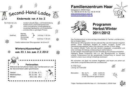 Kindermode von A bis Z - Familienzentrum Haar