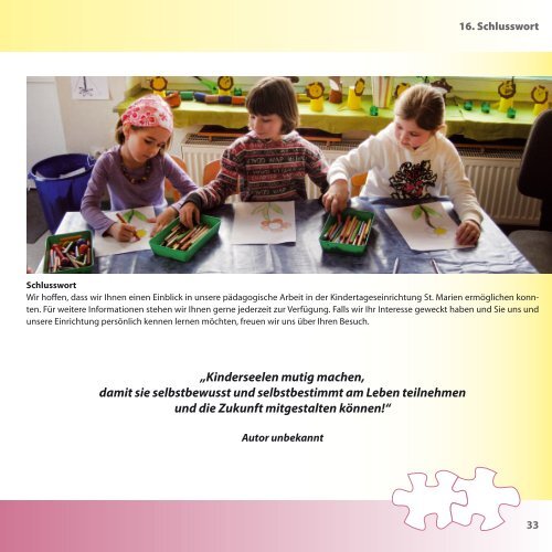 Konzeption kath. Kindergarten St. Marien Rheine - Familienzentrum